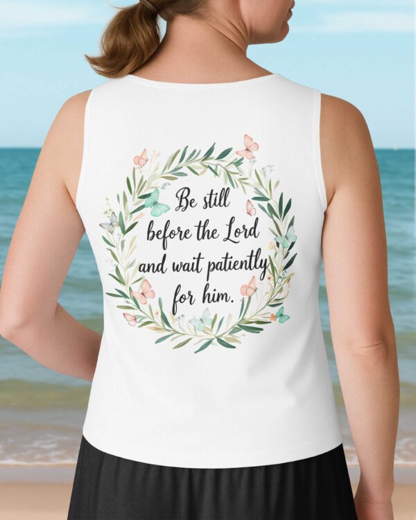 Be Still Before The Lord V-neck Tank Top - Image 4