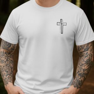 Alternative view of I Only Kneel For One Man He Died On The Cross All Over Print T-Shirt