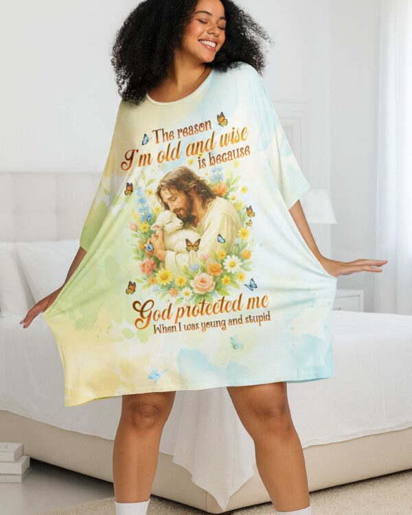 The Reason I'm Old And Wise All Over Print Sleep Tee - Image 4
