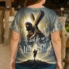 He Died For Me So I'll Live For Him All Over Print V-neck Dolman Sleeves Shirt