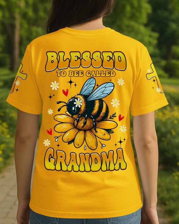 Blessed To Bee Called Grandma All Over Print T-Shirt - Image 2