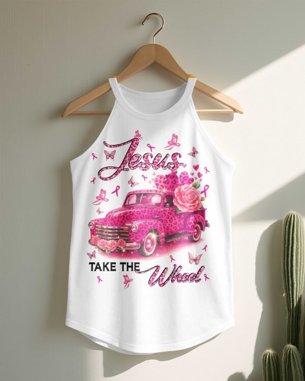 Jesus Take The Wheel Rocker Tank Top - Image 3