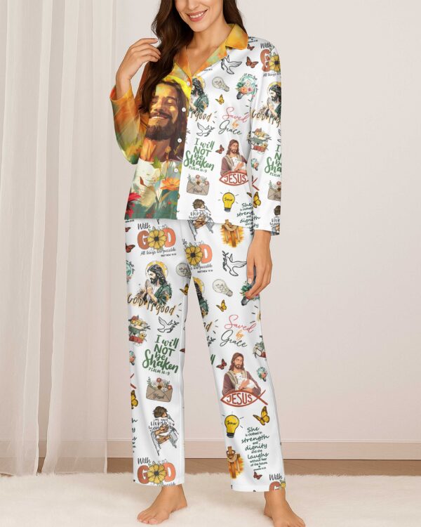 Tropical Theme Jesus Button Pajamas - Image 5