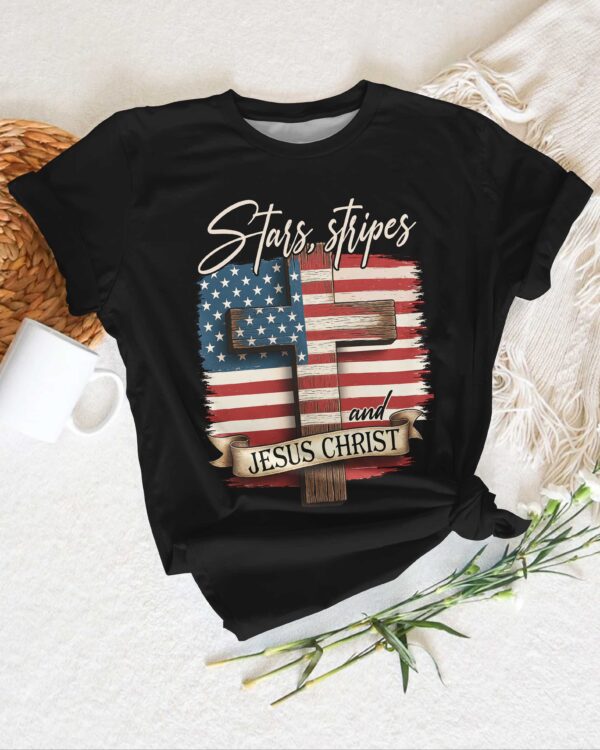 Stars, Stripes and Jesus Christ T-Shirt - Image 6