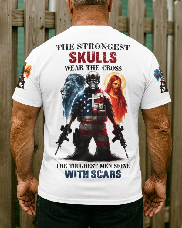 The Strongest Skulls Wear The Cross T-Shirt - Image 3