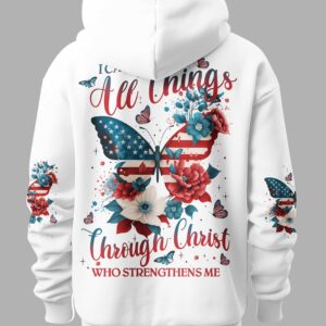 Alternative view of I Can Do All Things Through Christ All Over Print Hoodie