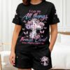 I Can Do All Things Through Christ All Over Print Summer Set