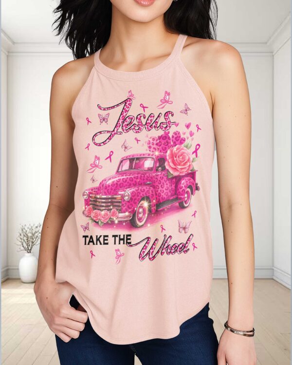 Jesus Take The Wheel Rocker Tank Top - Image 2