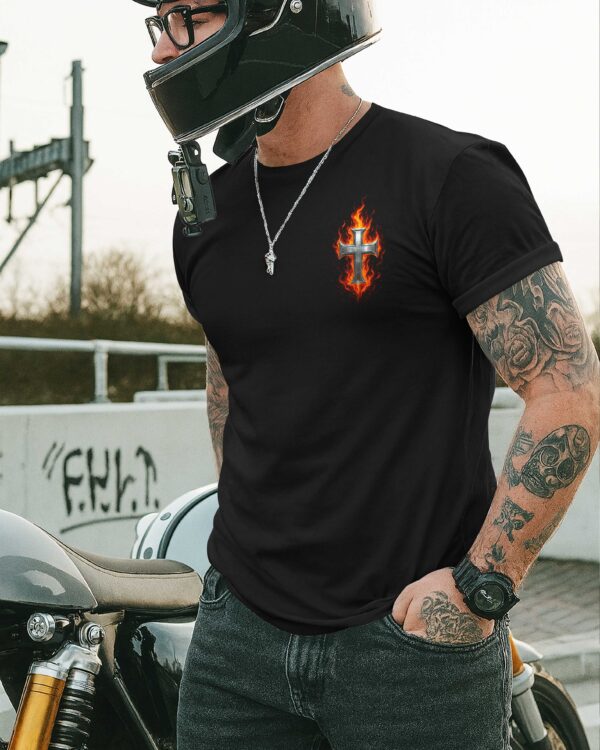 Burning Rubber Blazing Faith All Over Print T-Shirt - Image 2