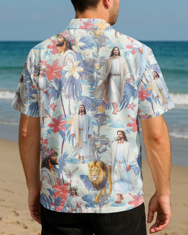 Jesus and Lion Tropical Hawaiian Shirt