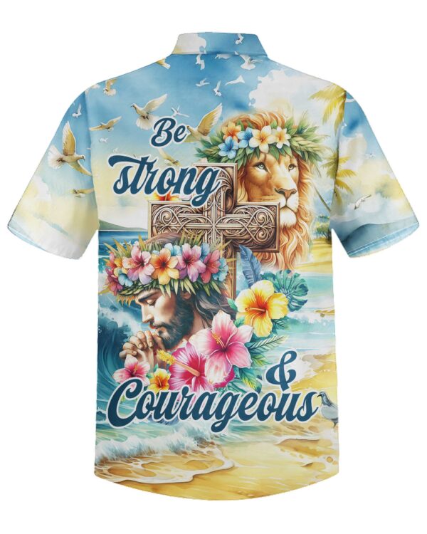 Be Strong and Courageous Jesus Lion Hawaiian Shirt - Image 7