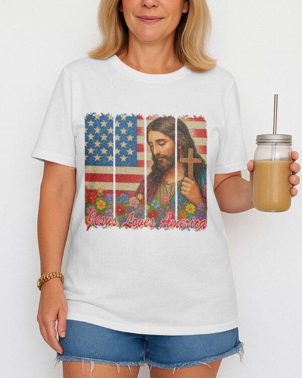 Jesus Loves America T-Shirt - Image 9