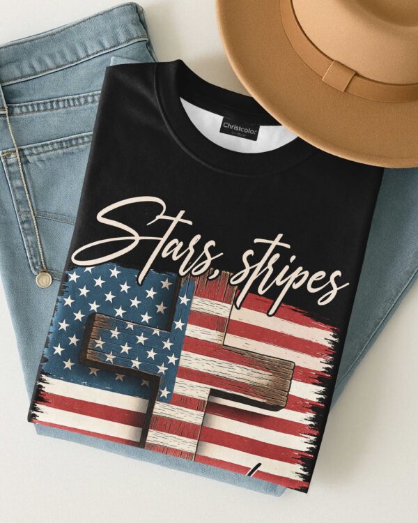 Stars, Stripes and Jesus Christ T-Shirt - Image 8