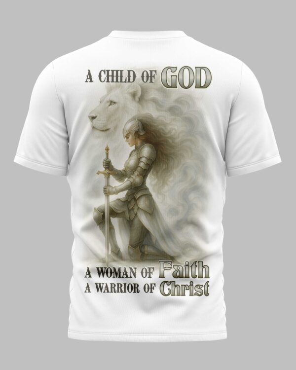 A Woman Of Faith All Over Print T-shirt - Image 5