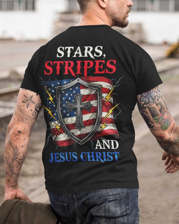 Stars. Stripes and Jesus Christ T-shirt - Image 3