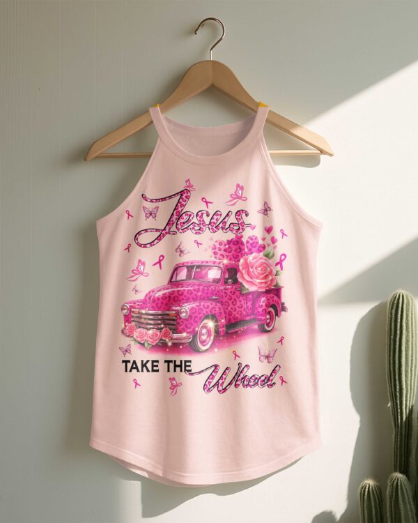 Jesus Take The Wheel Rocker Tank Top - Image 4