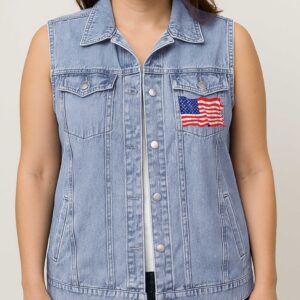 Alternative view of One Nation Under God Sleeveless Denim Jacket