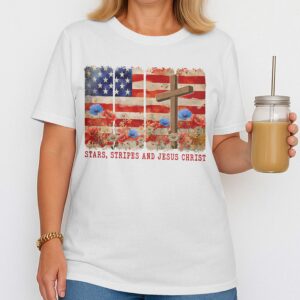 Alternative view of Stars, Stripes and Jesus Christ T-Shirt
