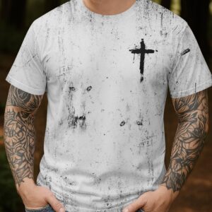 Alternative view of He Died For Me And Now I Live For Him All Over Print T-shirt