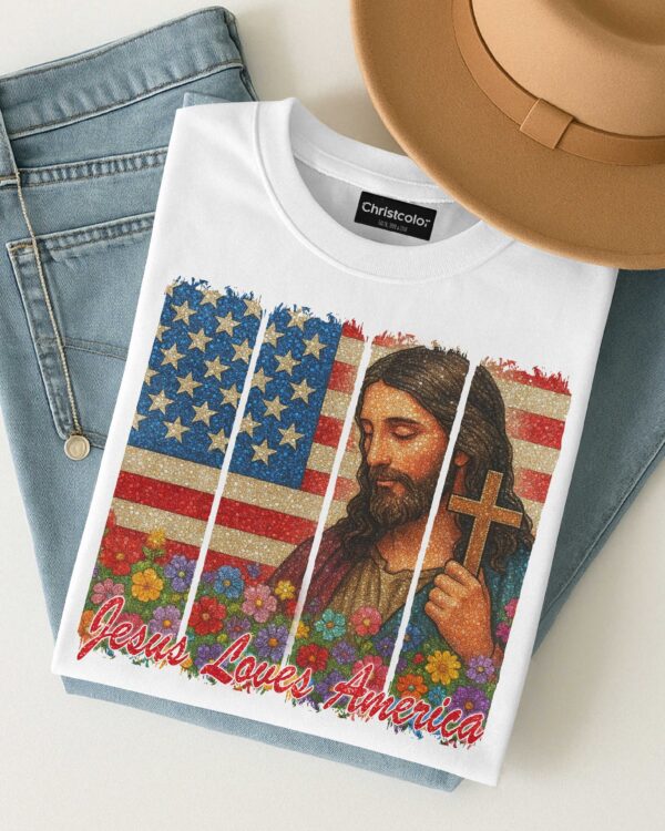 Jesus Loves America T-Shirt - Image 6