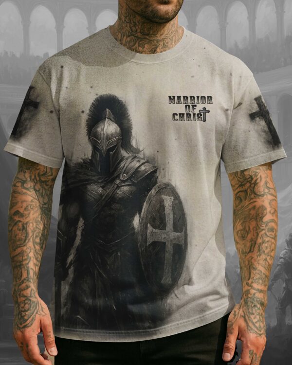 A Child Of God A Man Of Faith A Warrior Of Christ Shirt - Image 12