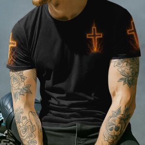 Alternative view of The Cross Is My Compass All Over Print T-Shirt