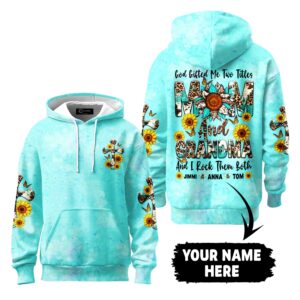 Alternative view of God Gifted Me Two Titles Mom And Grandma All Over Print Hoodie