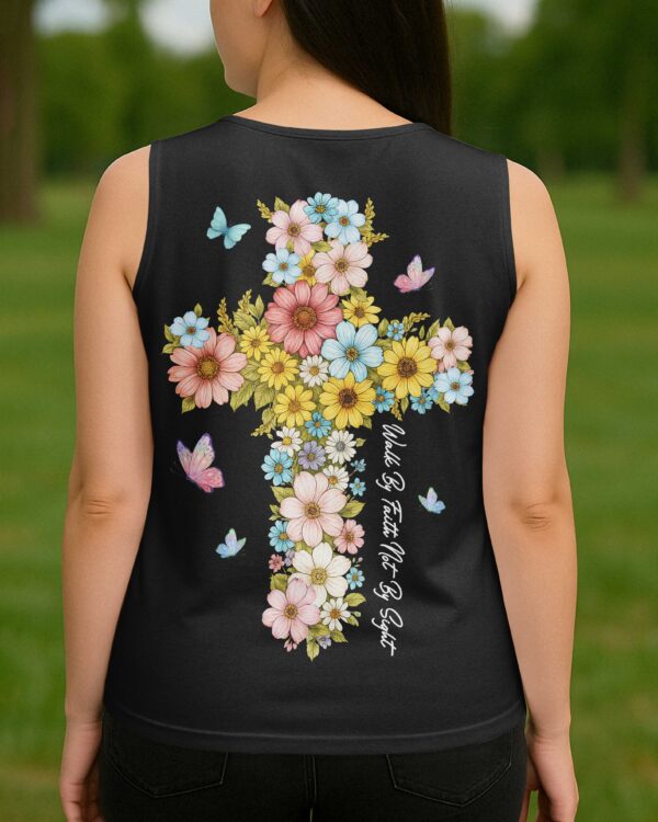 Walk By Faith Not By Sight V-neck Tank Top - Image 6