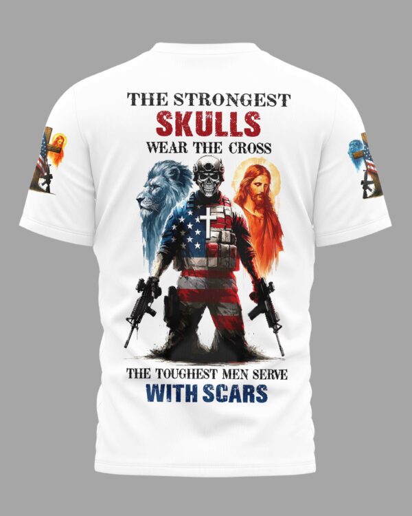 The Strongest Skulls Wear The Cross T-Shirt - Image 4