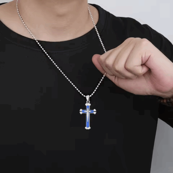 Vintage Crosses Pendant Necklace With Bead Chain Jewelry - Image 3