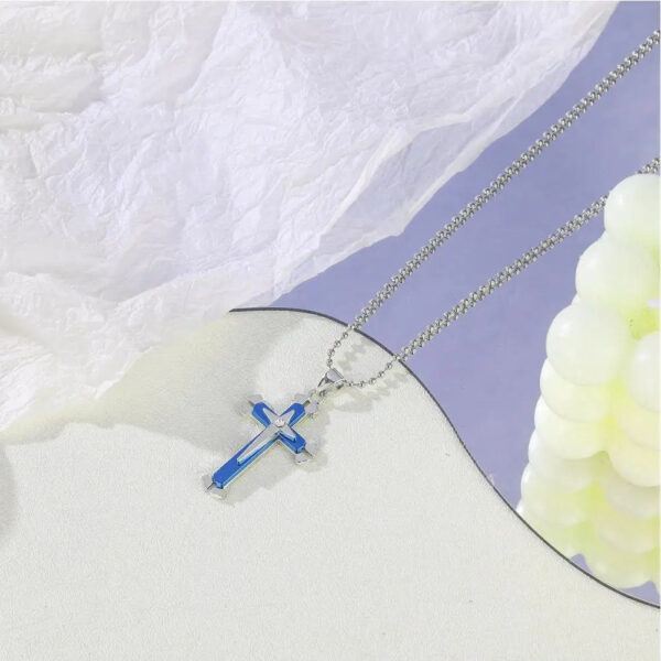 Vintage Crosses Pendant Necklace With Bead Chain Jewelry - Image 5