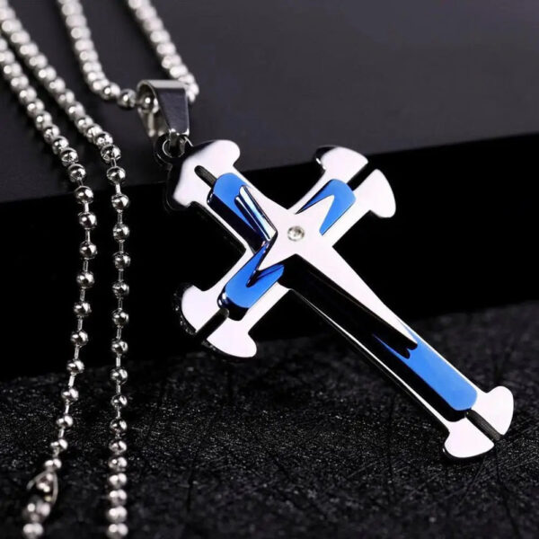 Vintage Crosses Pendant Necklace With Bead Chain Jewelry - Image 4