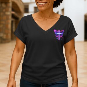 Alternative view of I Want To Be In God’s Hands All Over Print All Over Print V-neck Dolman Sleeves Shirt