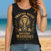 Praying Mama Raising Warriors Cut Out Wrap Back Tank Top