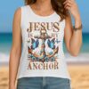 Jesus Is My Anchor All Over Print Cut Out Wrap Back Tank Top
