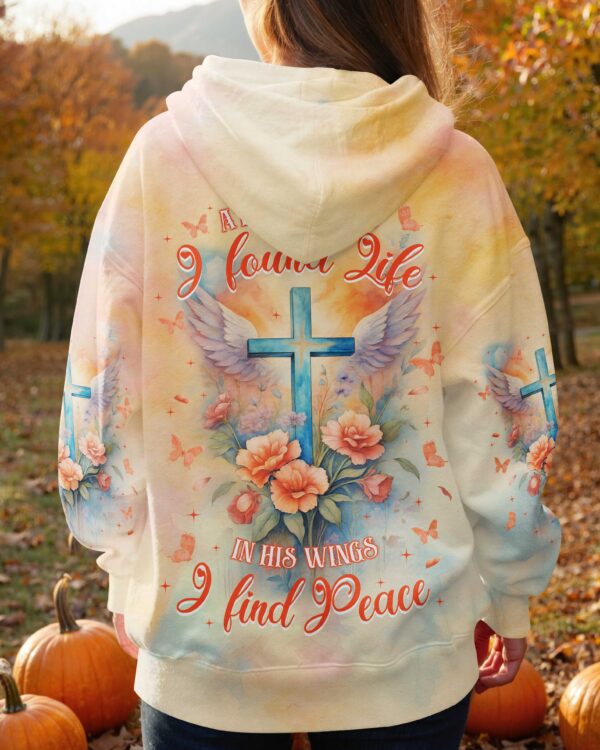 At the Cross I found Life In His wings I find Peace Shirt - Image 13