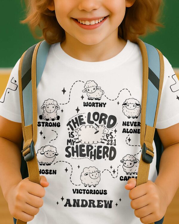 The Lord Is My Shepherd T-Shirt Kid - Image 2