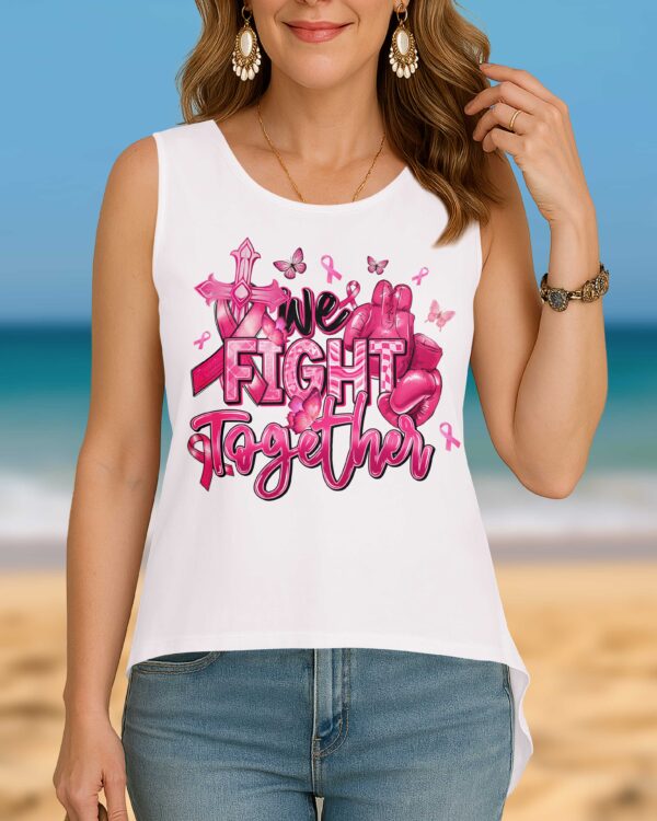We Fight Together Crop Out Wrap Back Tank Top - Image 6