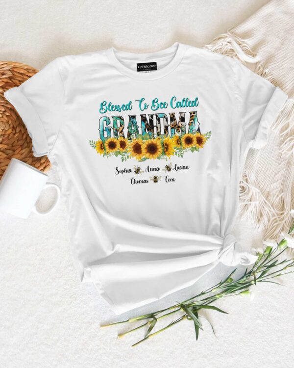 Blessed To Bee Called Grandma T-Shirt - Image 3