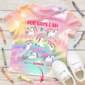 Alternative view of God Says I Am All Over Print T-Shirt Kid