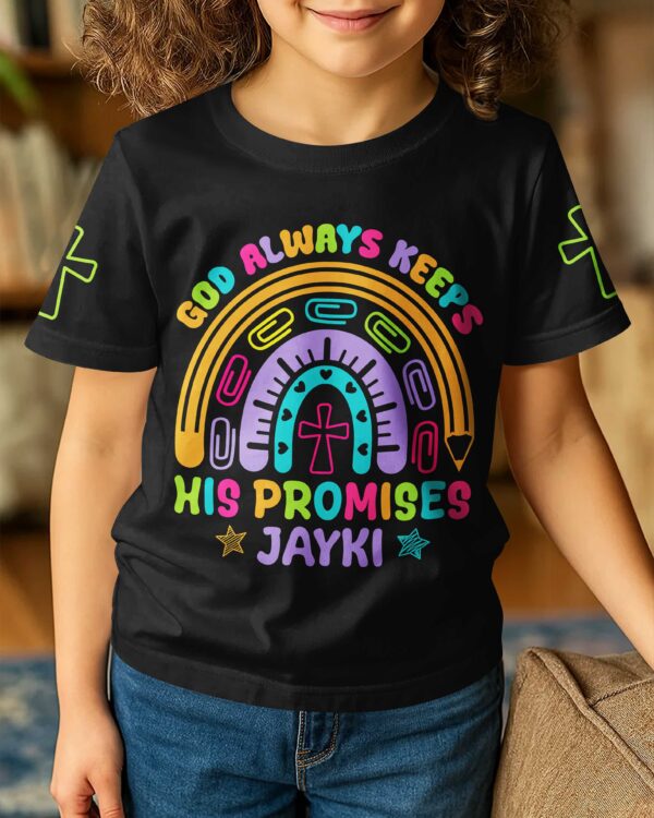 God Always Keeps His Promises T-Shirt Kid - Image 6
