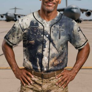 Alternative view of God Chose The Fearless And Made Them Warriors Jersey