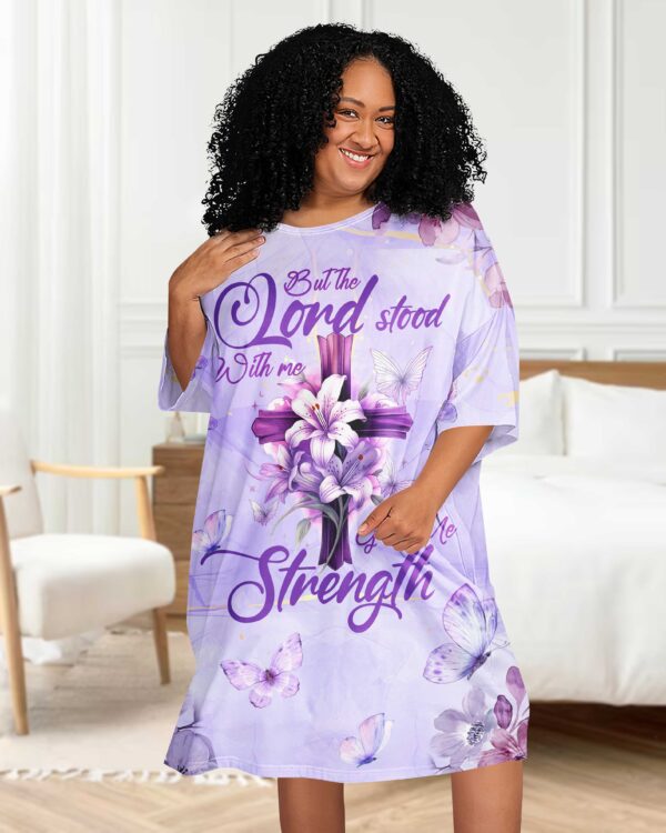 But The Lord Stood With Me All Over Print Sleep Tee - Image 2