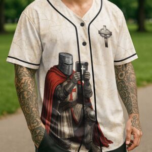 Alternative view of God Is My Strength All Over Print Jersey