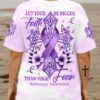 Let Your Faith Be Bigger Than Your Fear All Over Print T-Shirt