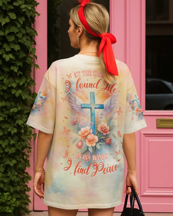 At the Cross I found Life In His wings I find Peace Shirt - Image 14