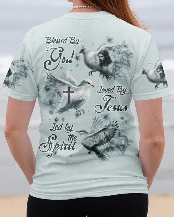 Blessed By God Loved By Jesus Led By The Spirit Shirt - Image 10
