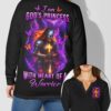 I Am God's Princess With Heart Of A Warrior All Over Print V-neck Long Sleeves Shirt