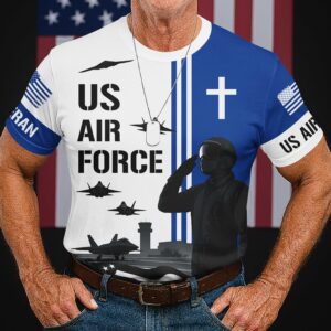 Alternative view of I Flew With The Air Force All Over Print T-Shirt