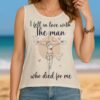 I Fell In Love With The Man Who Died For Me All Over Print Crop Out Wrap Back Tank Top